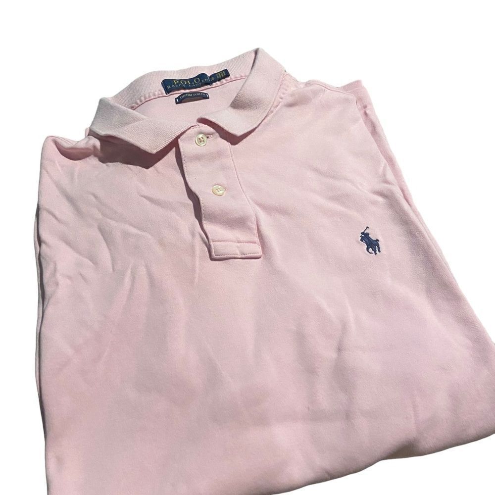 Polo by Ralph Lauren custom slim fit size XL pale pink short sleeved collar